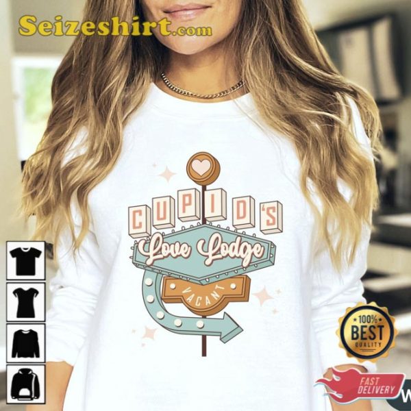 Cupids Love Lodge Shirt Cute Valentines Tee Boho Western Valentine