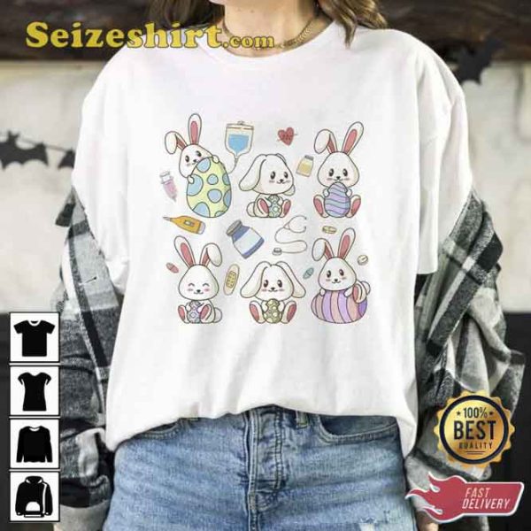 Cute Nurse Bunnies Easter’s Day Shirt