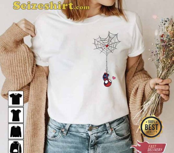 Cute Spider Man Web Heart Spidey Shirt