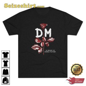 Depeche Mode Crying Rose In Memory Of Andrew Fletcher Unisex Tri-Blend Crew Tee TShirt