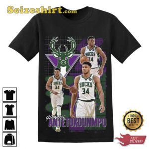 Digital Style Milwaukee Bucks Giannis Antetokounmpo Basketball Unisex Shirt