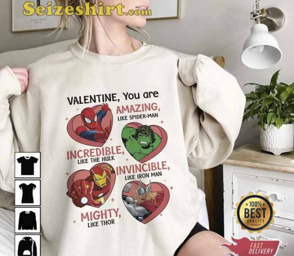 Disney Family Matching Superhero Valentine Gift Shirt