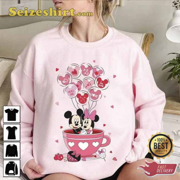 Disney Mickey Minnie Valentine Unisex Sweatshirt