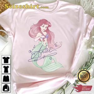 Disney The Little Mermaid Ariel Signed Portrait Shirt