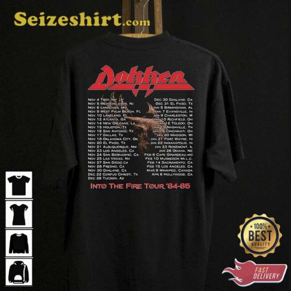 Dokken Tooth and Nail Into The Fire Tour S84-85 T-Shirt6