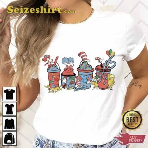 Dr Suess Coffee Cat In The Hat Shirt