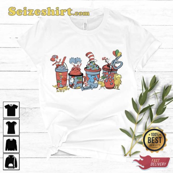 Dr Suess Coffee Cat In The Hat Shirt