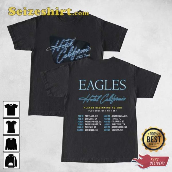 Eagles Hotel California Tour 2023 2 Side Shirt