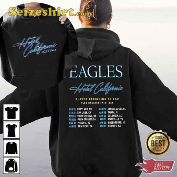 Eagles Hotel California Tour 2023 2 Side Shirt