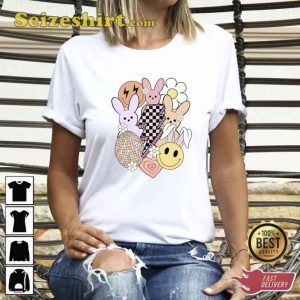 Easter Bunny Smiley Face Tshirt
