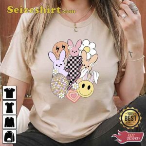 Easter Bunny Smiley Face Tshirt
