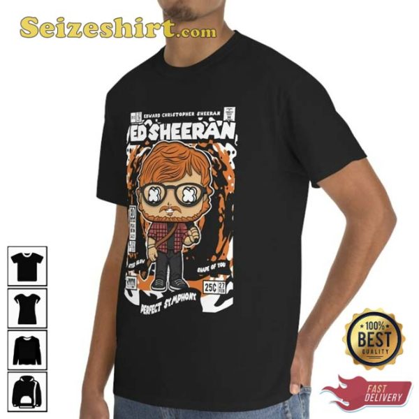 Ed Sheeran Comic Pop Black Unisex Crewneck Sweatshirt