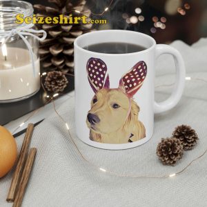 Egg-Cited Golden Retriever Easter Ceramic Mug