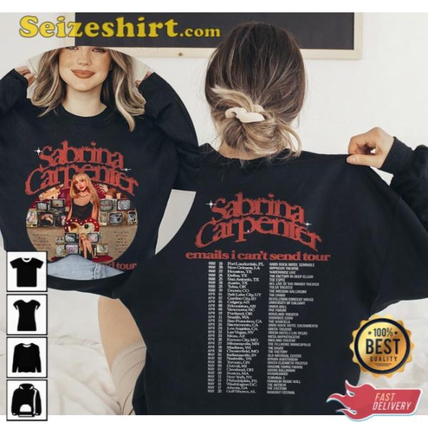 Emails I Cant Send Tour 2023 Shirt Sabrina Carpenter Concert