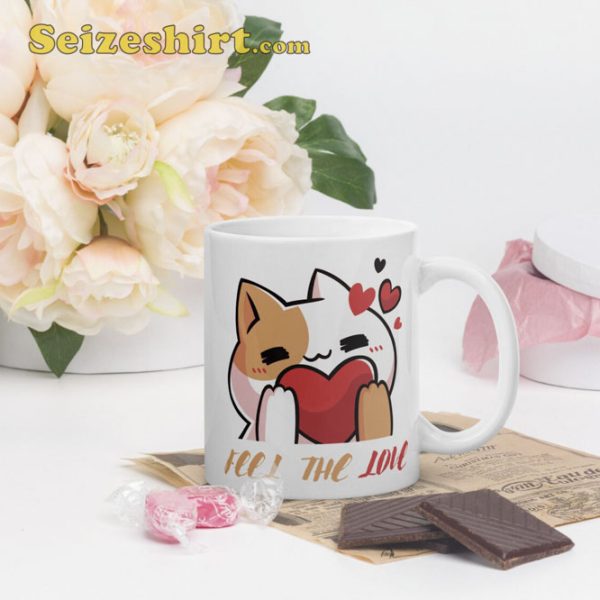 Feel The Love White Glossy Mug