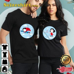 Flying String Couple Cute Happy Women Valentines Day Unisex T-shirt