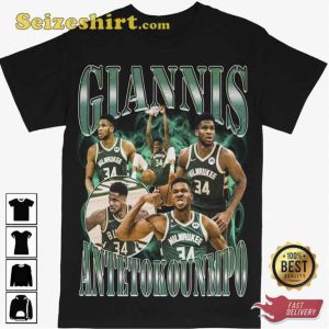 Giannis Antetokounmpo Bootleg Milwaukee Bucks Tshirt For Fans