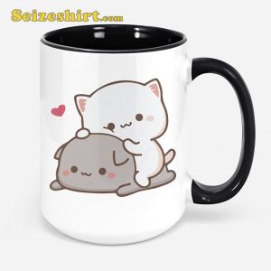 Goma Peach Bear Couple Coffee Mugs Cup Love