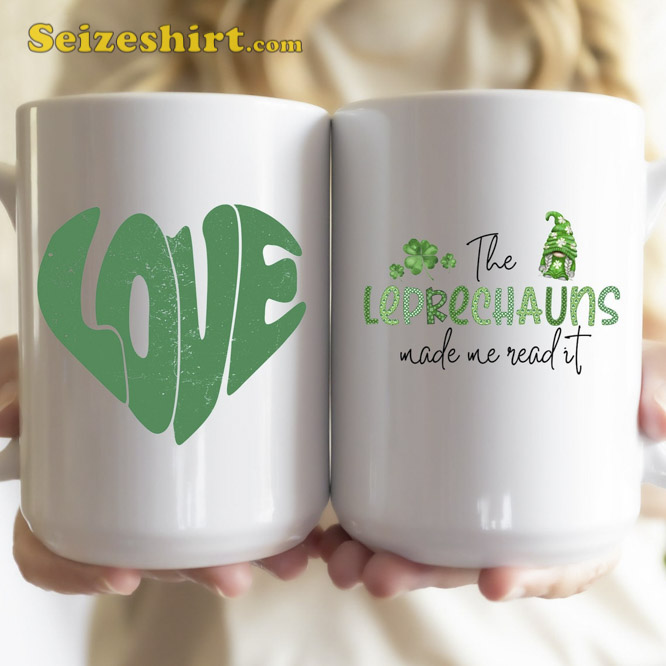 Green LOVE Mug Avid Reader St Patricks Day Gift