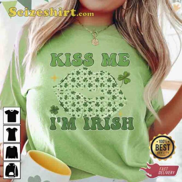 Groovy Kiss Me I’m Irish Shirt St Patrick’s Day Shirt
