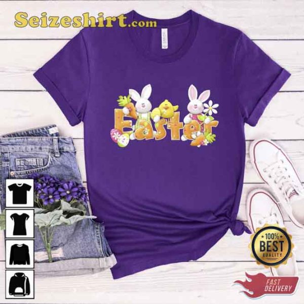 Happy Easter Day Egg Bunny T-Shirt