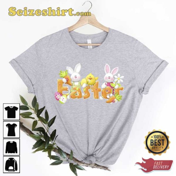 Happy Easter Day Egg Bunny T-Shirt