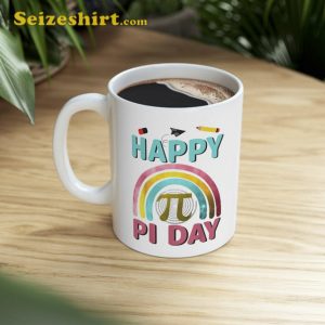 Happy Pi Day Teacher Pi Maths Symbol Pi Day Rainbow Funny Mug