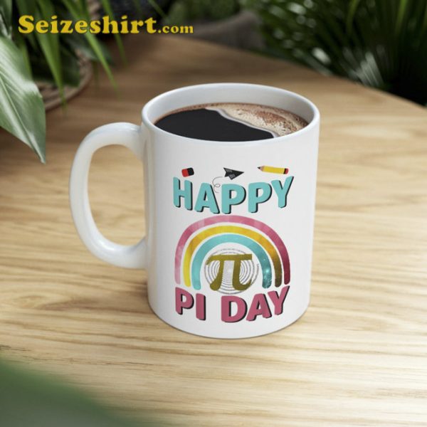 Happy Pi Day Teacher Maths Symbol Rainbow Funny Mug