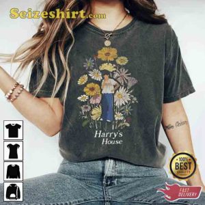 Harry Styles Flower House Vintage Trending Tee Shirt