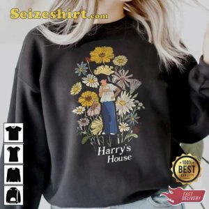 Harry Styles Flower House Vintage Trending Tee Shirt