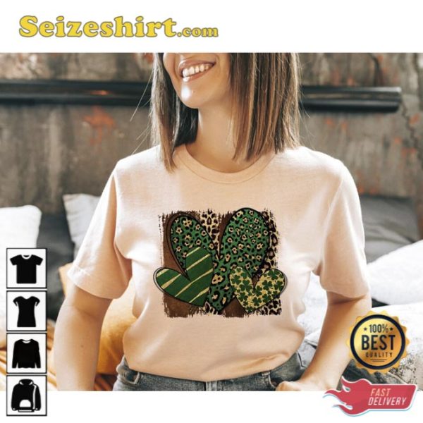 Heart Shamrock St Patricks Day Heart Shirt