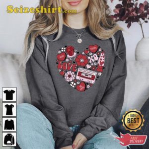 Heart Sweatshirt Valentines Day Tee