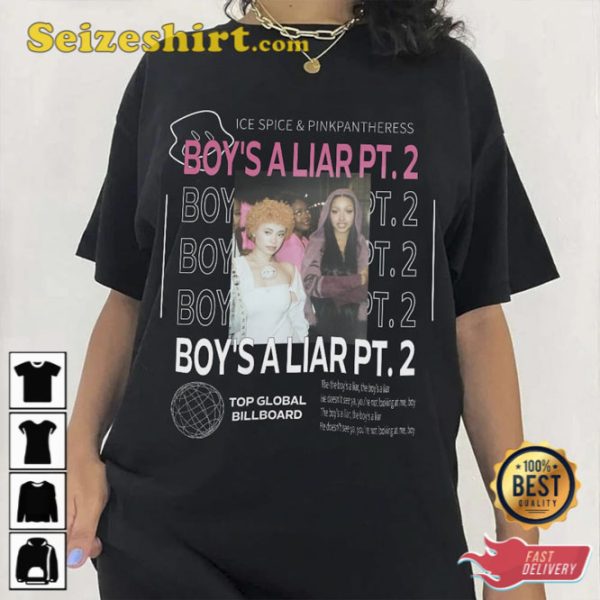 Ice Spice and PinkPantheress Boys a liar Pt 2 Shirt