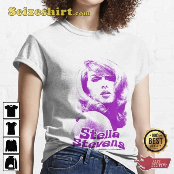 In Memory Stella Stevens Purple Art T-Shirt