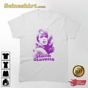 In Memory Stella Stevens Purple Art T-Shirt