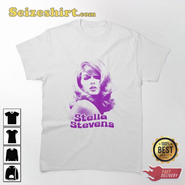 In Memory Stella Stevens Purple Art T-Shirt