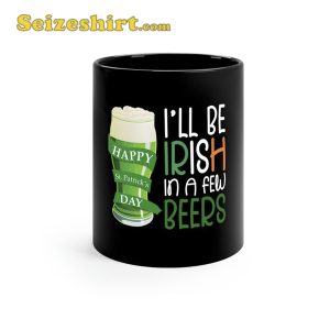 Irish Black Lucky Beer St Patrick's Day Mug