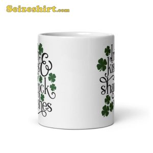 Irish Kisses Shamrock Wishes Coffee Mug Saint Patricks Day