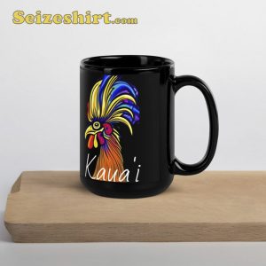 Kauai Sobriety Edition Black Glossy Mug