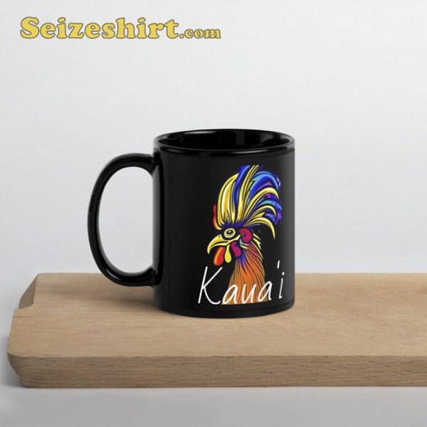 Kauai Sobriety Edition Black Glossy Mug