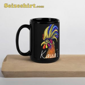 Kauai Sobriety Edition Black Glossy Mug