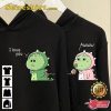 Kawaii Dinosaur Couple Valentines Gift Dinosaur Unisex Hoodie