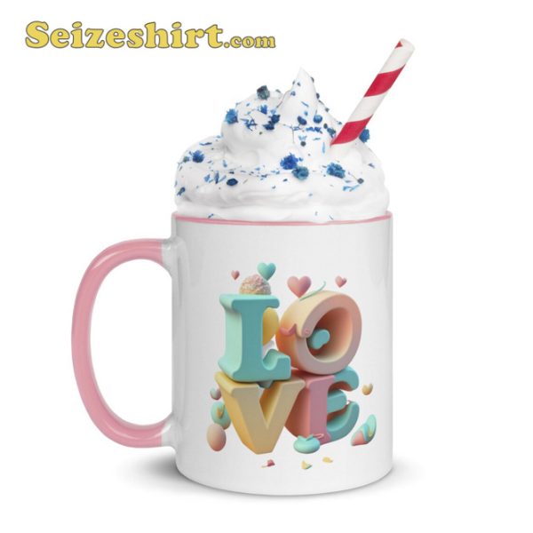 LOVE Pastel Mug With Color Inside