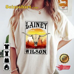 Lainey Wilson Western Boho Cow Skull Shirt