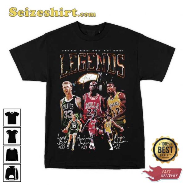 Legends Bird Jordan And Johnson Graphic Tee