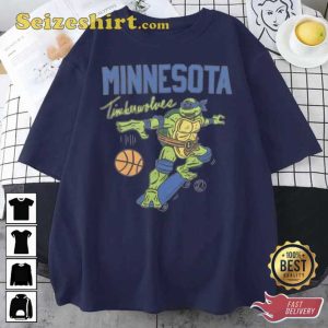 Leonardo X Minnesota Timberwolves Teenage Mutant Ninja Turtles T-Shirt