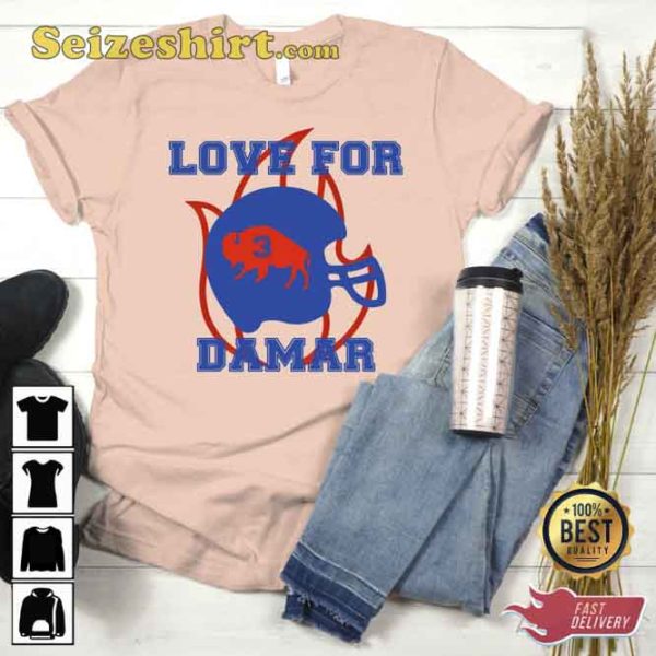 Love For Damar Hamlin 3 Football Shirt