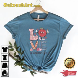 Love Teacher Valentine Shirt Candy Conversation Hearts Tee