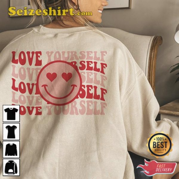 Love Yourself Groovy Valentines Popular Shirt