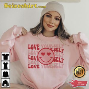 Love Yourself Groovy Valentines Popular Shirt